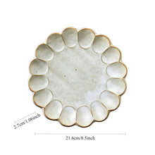 Load image into Gallery viewer, Gohobi Handmade Japanese Style Pear Blossom Stoneware Pasta Bowl Plate