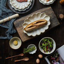 Load image into Gallery viewer, Gohobi Handmade Japanese Style Pear Blossom Stoneware Pasta Bowl Plate