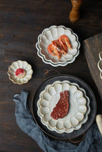 Load image into Gallery viewer, Gohobi Handmade Japanese Style Pear Blossom Stoneware Pasta Bowl Plate