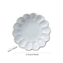 Load image into Gallery viewer, Gohobi Handmade Japanese Style Pear Blossom Stoneware Pasta Bowl Plate