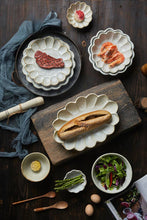 Load image into Gallery viewer, Gohobi Handmade Japanese Style Pear Blossom Stoneware Pasta Bowl Plate