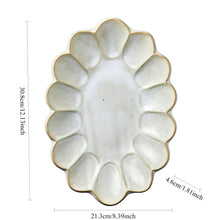 Load image into Gallery viewer, Gohobi Handmade Japanese Style Pear Blossom Stoneware Pasta Bowl Plate