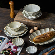 Load image into Gallery viewer, Gohobi Handmade Japanese Style Pear Blossom Stoneware Pasta Bowl Plate