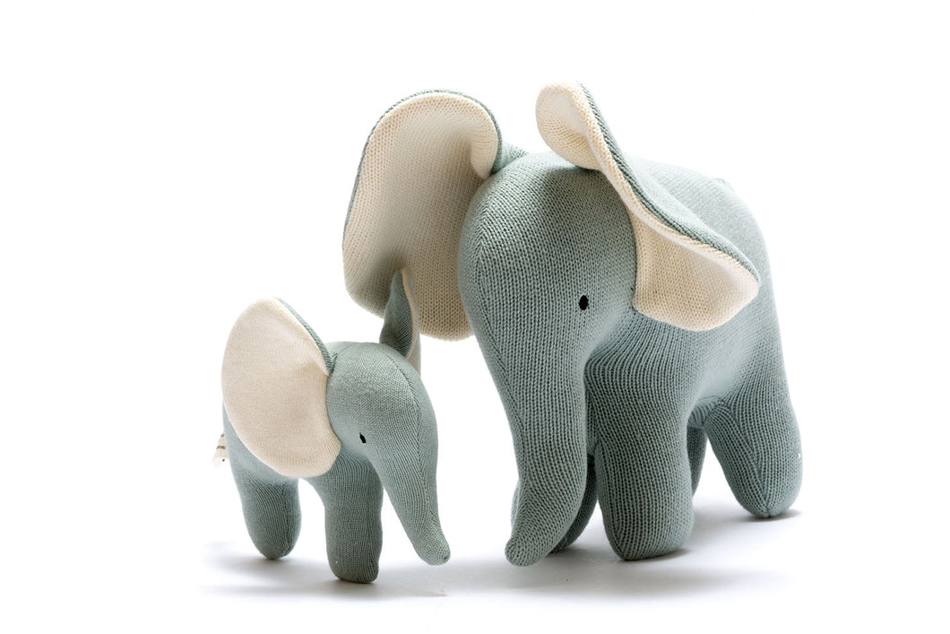 Teal Elephant Organic Cotton Toy