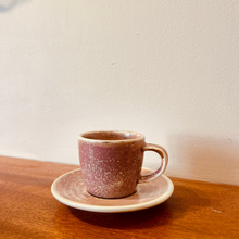 Load image into Gallery viewer, Rose Espresso cup and saucer
