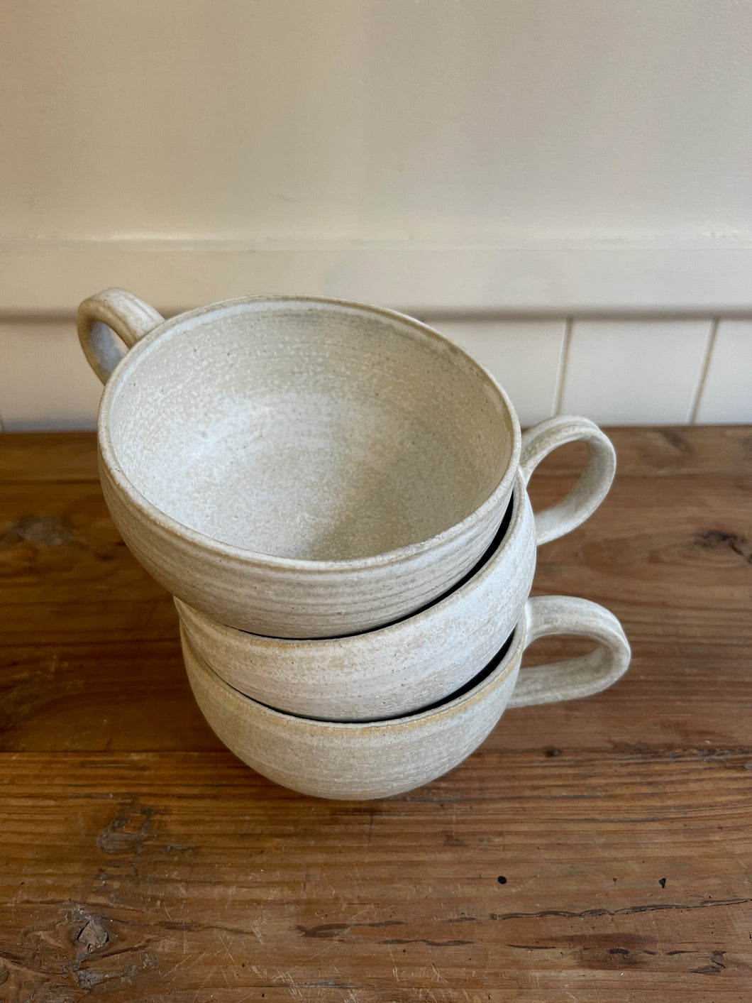 Handmade Ceramic Bowls with Handle