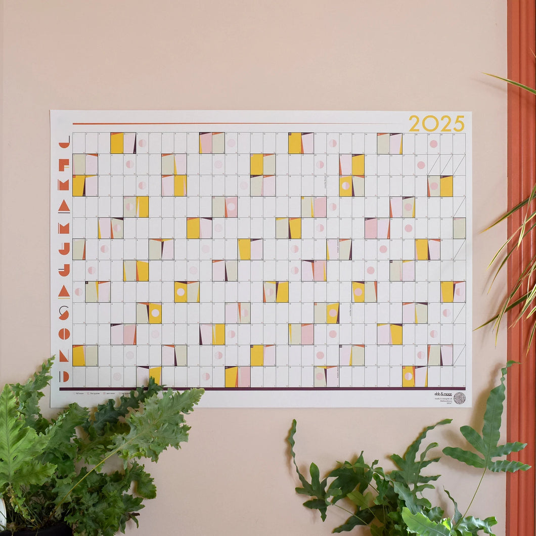 Ebb & Moon 2025 Wall Planner