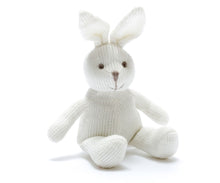 Load image into Gallery viewer, Knitted Organic Cotton Bunny Rattle
