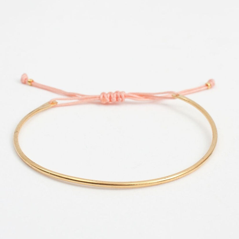 Gold Luna Bracelet - Soft Pink