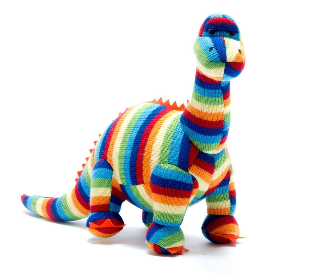 Diplodocus dinosaur soft toy bold stripe